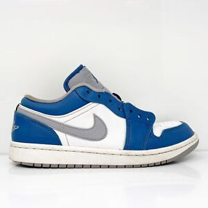 Nike Mens Air Jordan 1 Low 553558-412 Blue Basketball Shoes Sneakers Size 8.5