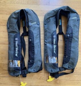 West Marine inflatable PFD life jacket vests - Pre-owned - Set of 2