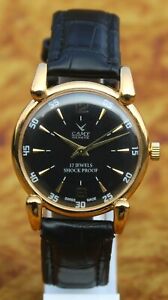 Swiss Vintage CAMY Geneva ST96 17 Jewels Hand Wind Black Dial Men's Wristwatch