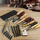 Pro Leather Craft Tools Punch Kit Stitching Carving Sewing Working Skiving Knife