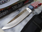Trump 2024 Take America Back Flag Bowie Knife Full Tang Fixed Blade 10 3/4