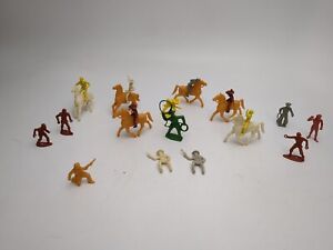 lot of vintage plastic horses cowboys and Indians Plastic Figures Tim-Mee Toys