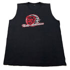 Vintage Nike Tank Top T-Shirt Mens XL Black Red Bulldog Art Athletic Hipster Y2K