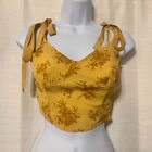 Forever21 Yellow Bustier Crop Top Size Small
