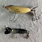 New ListingVintage Antique Old HEDDON SOS FISHING LURE + 1 UNMARKED Spinner Spinning Minnow