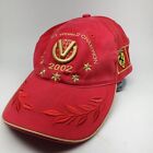 Vintage 2000s Ferrari F1 Formula 1 Michael Schumacher Strapback Hat Red Champion