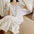 Vintage 100% Cotton Long Short Sleeve Nightgown for Women Cotton Sleep Shirt