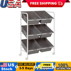 Rolling Craft Cart Storage Organizer Steel Frame W/ Handle 6 Bin For Home Office
