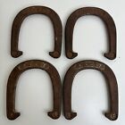 4 Vintage RINGER Metal Horseshoes Pitching Throwing Horse Shoes USA 2 1/2 Lb Lot