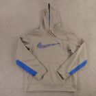 Nike Hoodie Mens Small Gray Blue Polyester Therma Fit Sweater Sweatshirt