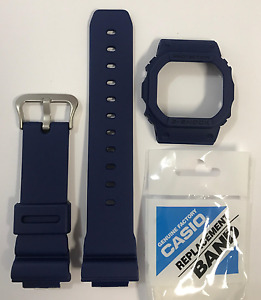 CASIO Original G-shock Watch Band DW-5600M-2 Blue Strap & Bezel DW5600M