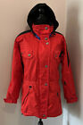 Obermeyer Ski Snowboard Jacket Coat Packable Hood Red Women's Sz 10 Zip Pockets