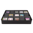 Enamelware Card Sorting Tray (15-Slot); Large Black Metal Card Tray Organizer