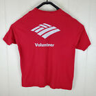 Bank Of America Voluteer Shirt Mens 3XL Red Graphic Logo Crew Neck Short Sleeve