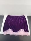 Sugar Thrillz Purple/Pink Mini Skirt Sz Large Lace Hem