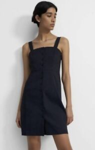 Theory Square Neckline Mini Dress Wool Blend  Black Size 10 Women Lane