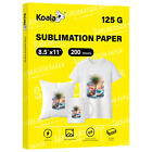 Koala Sublimation Paper 8.5x11 200 Sheets for Inkjet Heat Transfer Epson 125gsm
