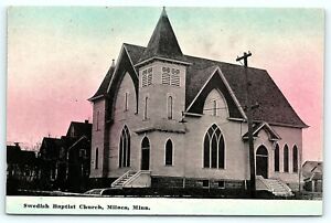 Postcard MN Milaca 1916 View Swedish Baptist Church R27