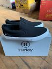 NEW Men's Hurley Arlo Slip On Black White Casual Canvas Shoes Sneakers Pick Size
