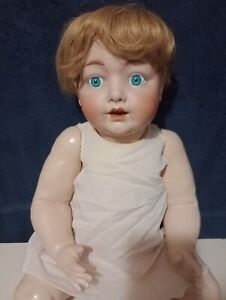 New ListingLARGE 25in Bisque Head Baby Antique Chunky Body Beautiful!
