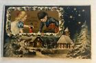 c1909 Postcard Hold to Light Christmas Dachshund A Jolly Christmas To You DRGM