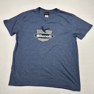 Benelli T Shirt Mens Large Blue Short Sleeve