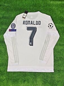 Cristiano Ronaldo CR7 Real Madrid 15/16 Long Sleeve Champions League FinalJersey