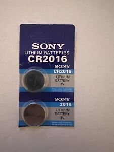 2pcs SONY CR2016 Batteries 3V Button Coin Cell Battery  EXP 2030