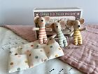 Retired, Discontinued Maileg Triplets Mice With Pacifiers Matchbox With Bedding
