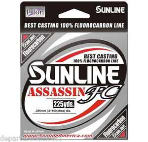 Sunline Fishing Line - Sunline Assassin Fc Fluorocarbon Fishing Line - 225 Yards
