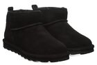 BEARPAW Womens Black Comfortable Shorty Suede Ankle Boots Size 9 M US