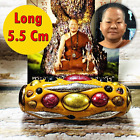 Takrut Leklai Magic Mix 59Kind Somporn Protect Life Yellow 5cm Thai Amulet 16196