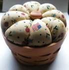 Vintage American flag country Pattern Wicker Basket Pin Cushion