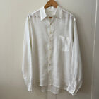 CP Shades White 100% Linen Shirt SZ M Long Sleeve Casual Lightweight Breathable