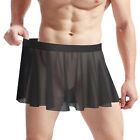 Men Sissy See-Through Skirts Pleated Miniskirts Nightwear Crossdress Lingerie