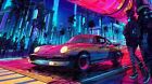 Beautiful Color Vintage Porsche 911 930 Turbo Futuristic Print Mancave Rare HTF