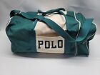 Vtg Ralph Lauren SPELLOUT POLO Canvas Strap Duffel Carry-on Gym Bag Tote Rare