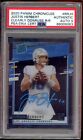 2020 Panini Chronicles #RR-JH Justin Herbert Clearly Donruss Rated Rookie Auto