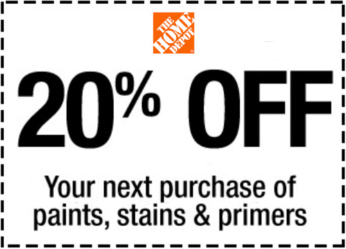 New ListingIn Store Home Depot 20% off Paint discount, works on other items (email or p/u)