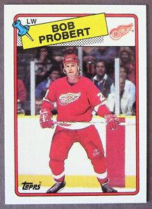 New Listing1988 Topps Hockey Detroit Red Wings Bob Probert Rookie Card #181 in Set