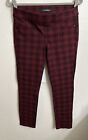 Liverpool Jeans Company Red Black Plaid Skinny Pants Trouser Womens Size 6 Used