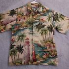 Vintage Reyn Spooner Shirt Mens Medium AOP Beach Hawaiian 100% Cotton Beach 90s