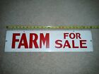 Vintage Farm for Sale Metal Tin Advertising Double Sided Sign