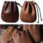 Drawstring Bag Genuine Leather Wallet Coin Pouch Case Purse Men & WomenCH