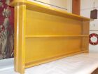 Vintage Blonde Wood Wall Shelf  2 Tier Display Shelves 27