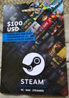 Steam Gift Card $100 Steam Wallet - Physical Card