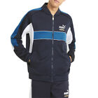 Puma King Full Zip Track Jacket Mens Blue Casual Athletic Outerwear 53368348