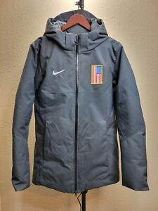 Nike Down Fill Parka Jacket Men's Size XXS Gray Zip Up Hooded  915036-010 $240