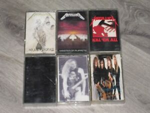 Lot of 6 Metallica Cassettes! (kill/live/master/justice/garage/black album)