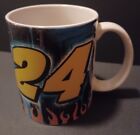 Vintage Jeff Gordon # 24 Nascar Coffee Mug Cup w/ flames and signature 10/10 Con